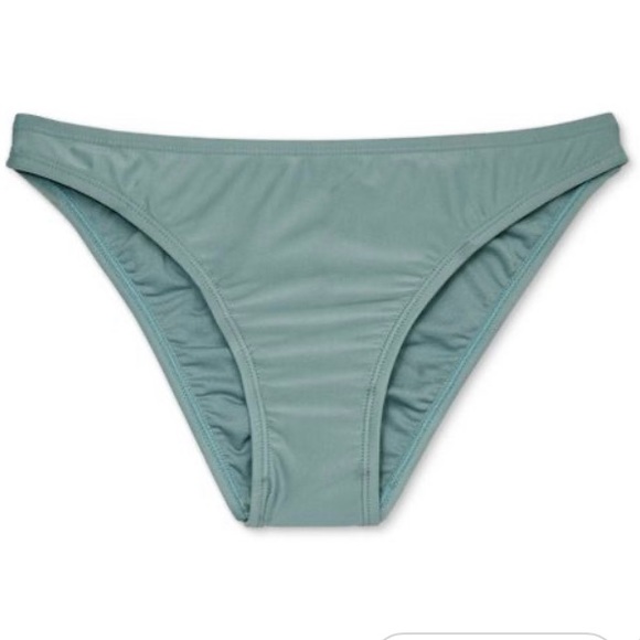 🌞Ruched Back Cheeky Bikini Bottom Green - Picture 5 of 8
